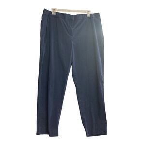 TALBOTS Signature Khaki Blue Pants Size 16 Cropped Inseam 24.5”‎